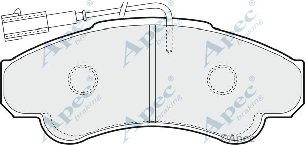 APEC BRAKING Piduriklotsi komplekt,ketaspidur PAD1251